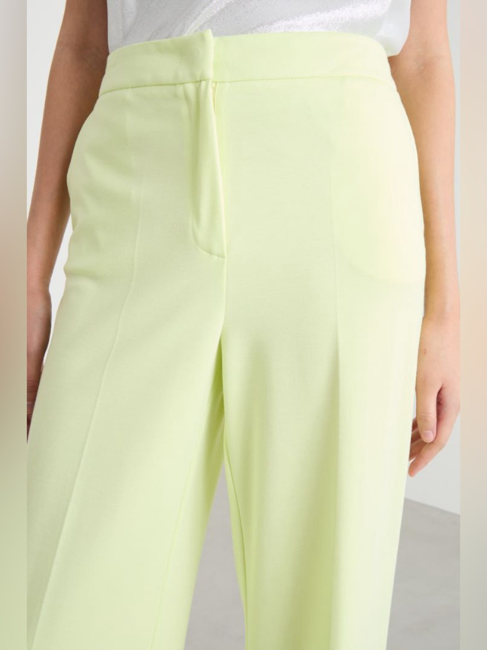 LOFT Slim Wide Leg Crop Pants Size 6 Yellow High Rise Ankle Cropped Trousers